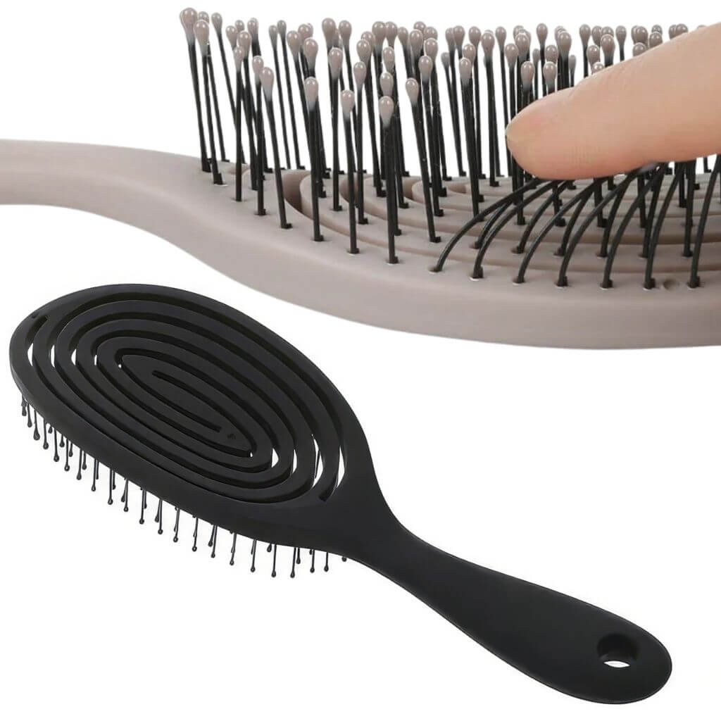 Hair brushes for thick hair black and grey