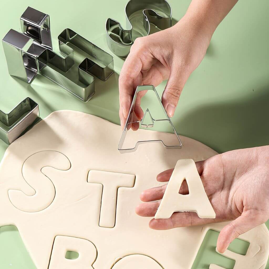 Letter cookie cutters