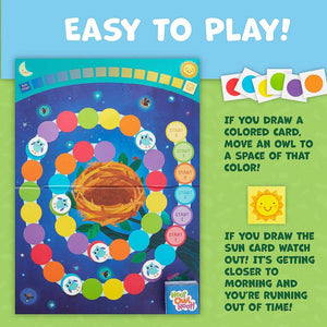 Hoot Owl Hoot cooperative game by MindWare info graphic how to play