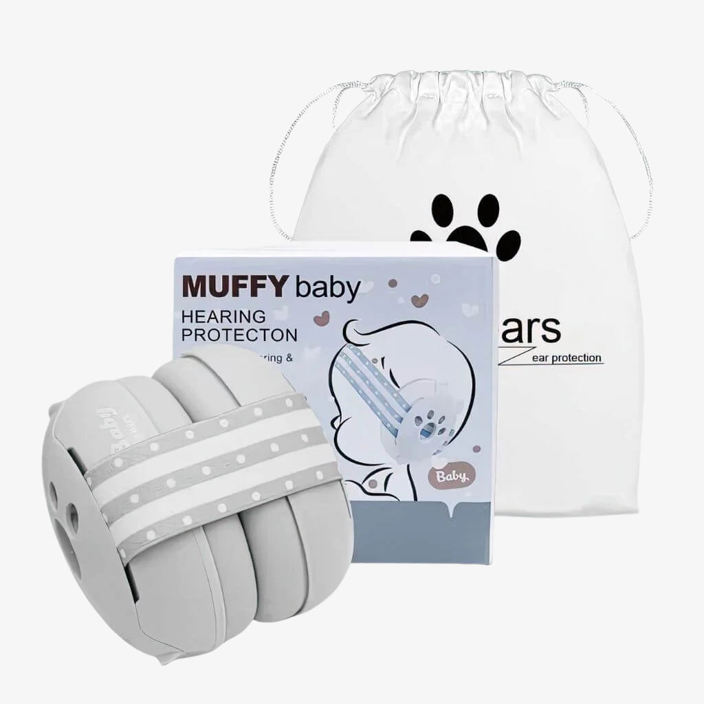 Infant ear muffs grey