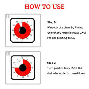 Info graphic how to use a timer 40 minutes