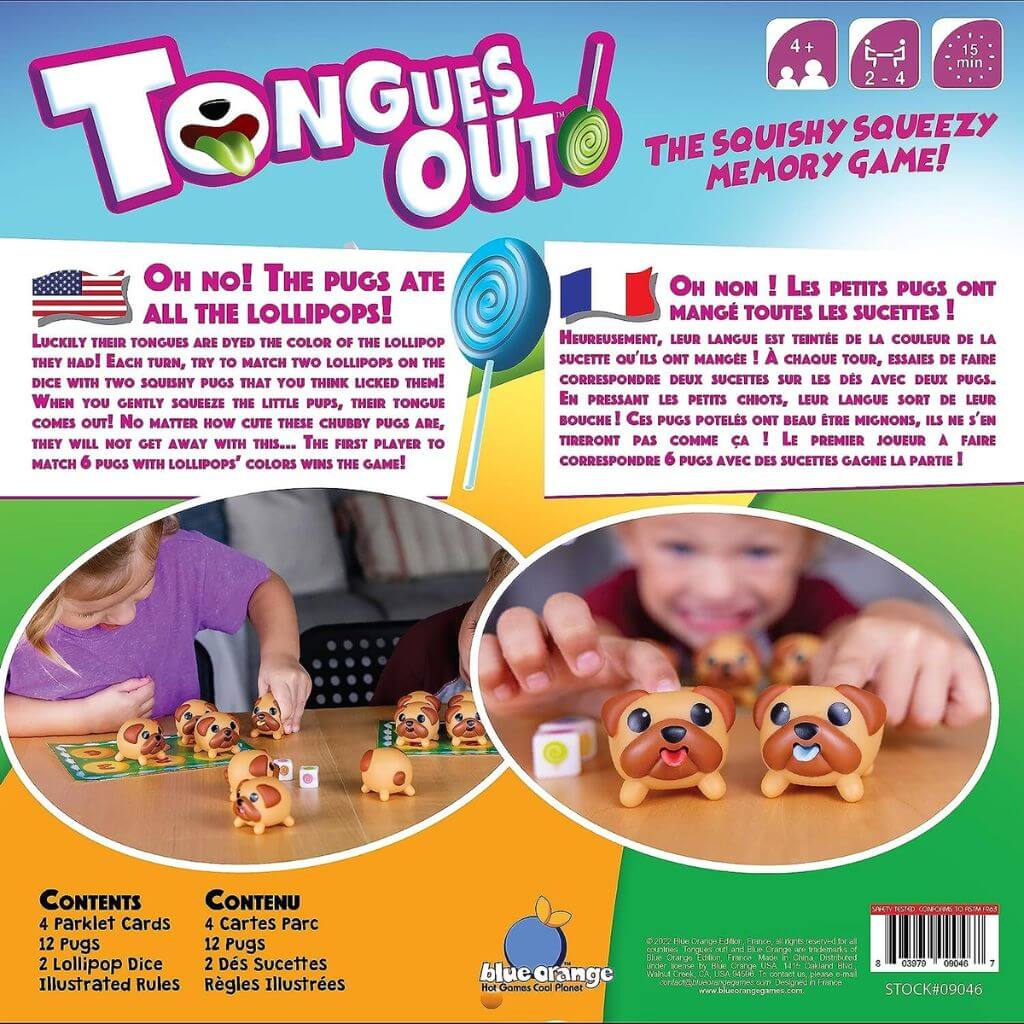 Instructions Blue Orange Tongues Out
