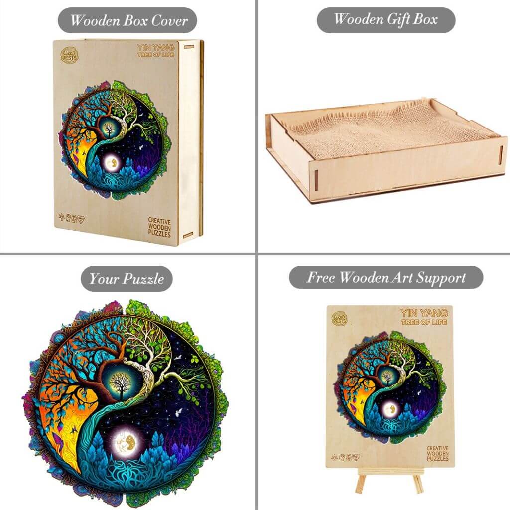 Jigsaw puzzle secret garden box contents on white background