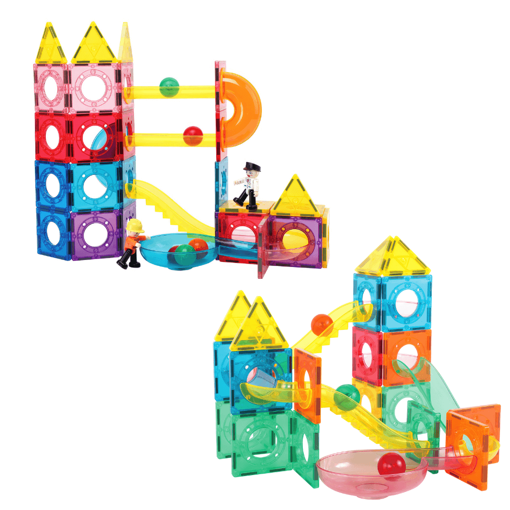 Kebo ball run constructions on white background