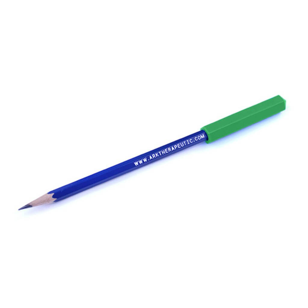 Krypto bite chewing pencil topper from Ark  forest green on white background