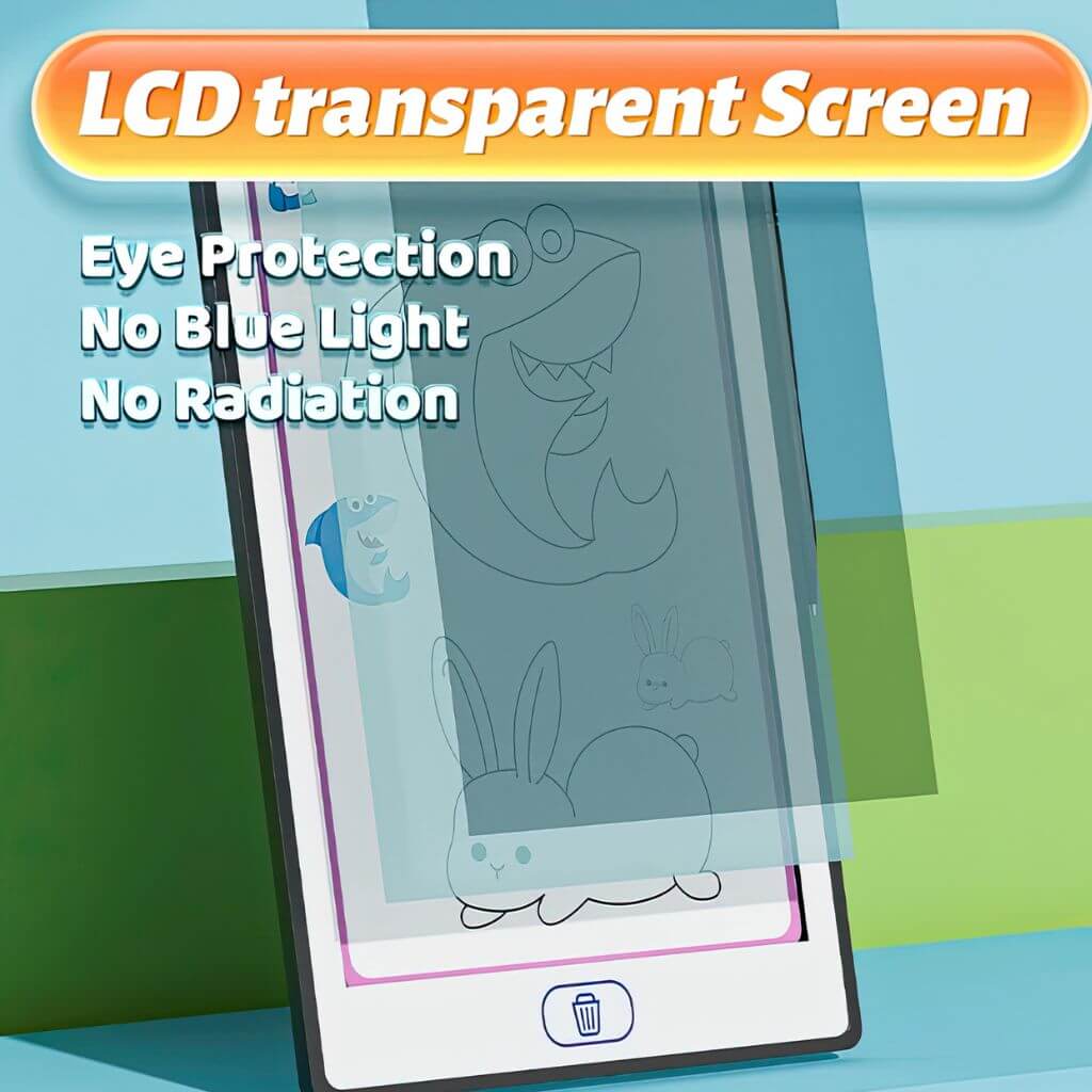 LCD writing tablet info graphic