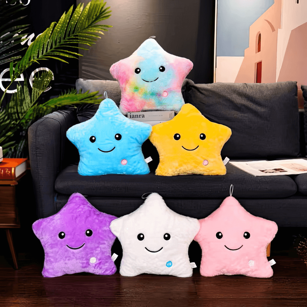 Light up star cushions