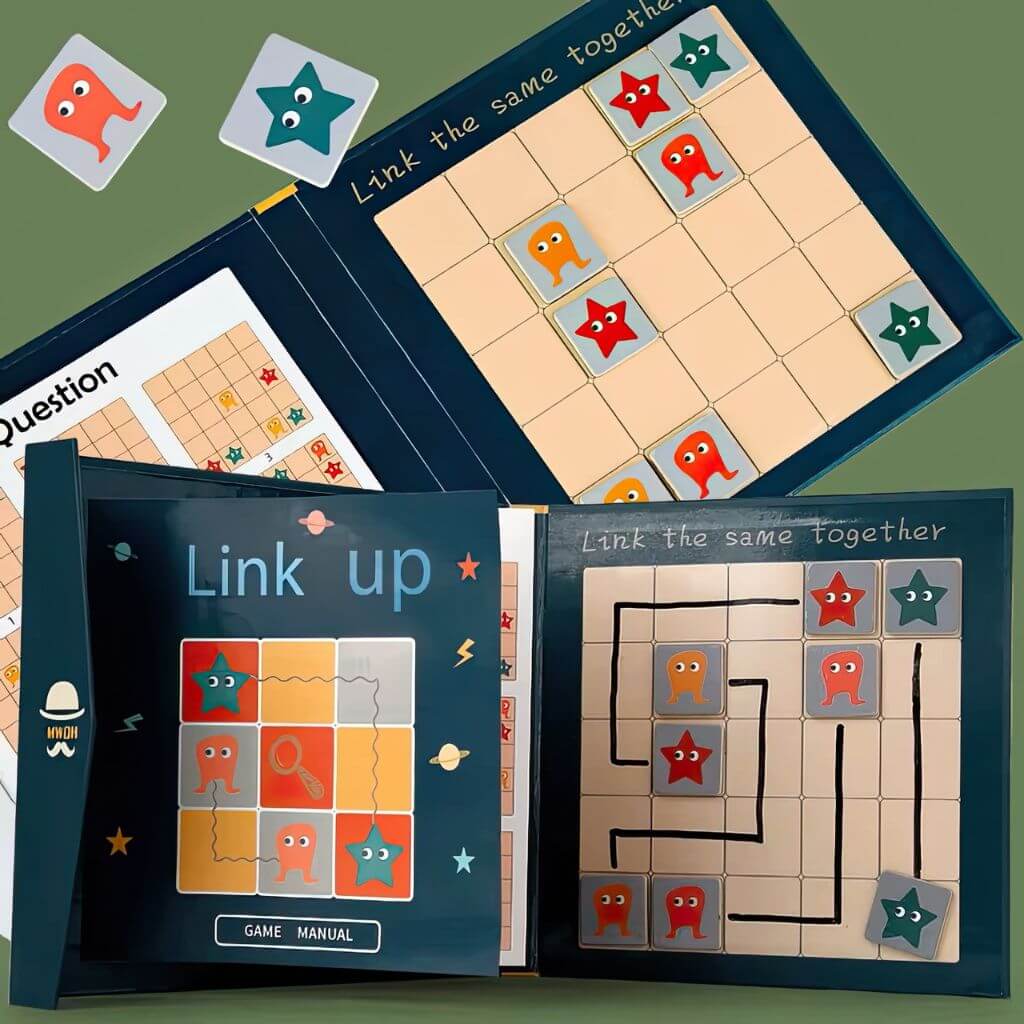 Link up magnetic puzzle book