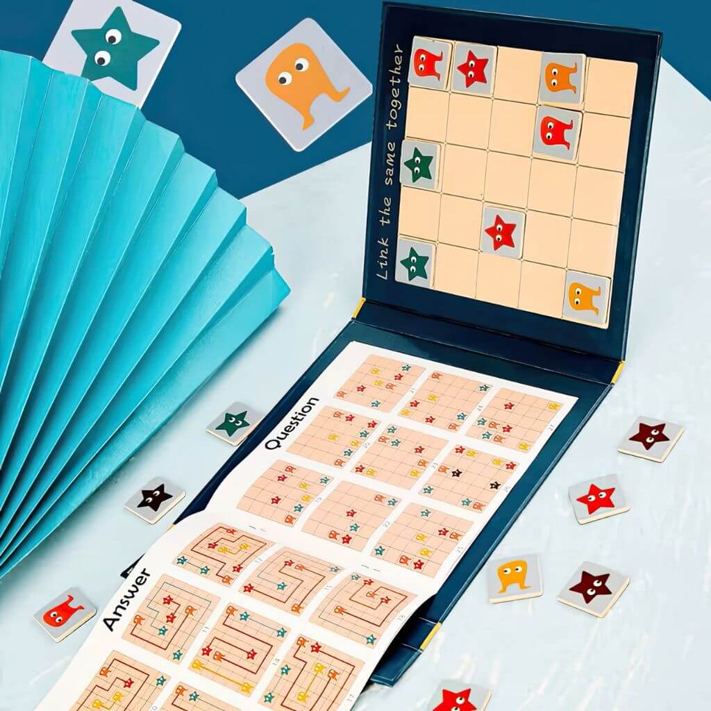 Link up magnetic puzzle book