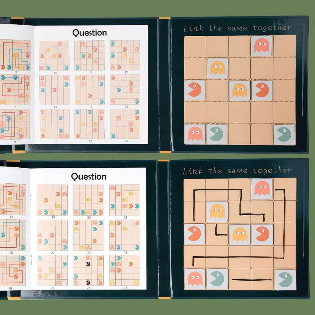 Link up magnetic puzzle game