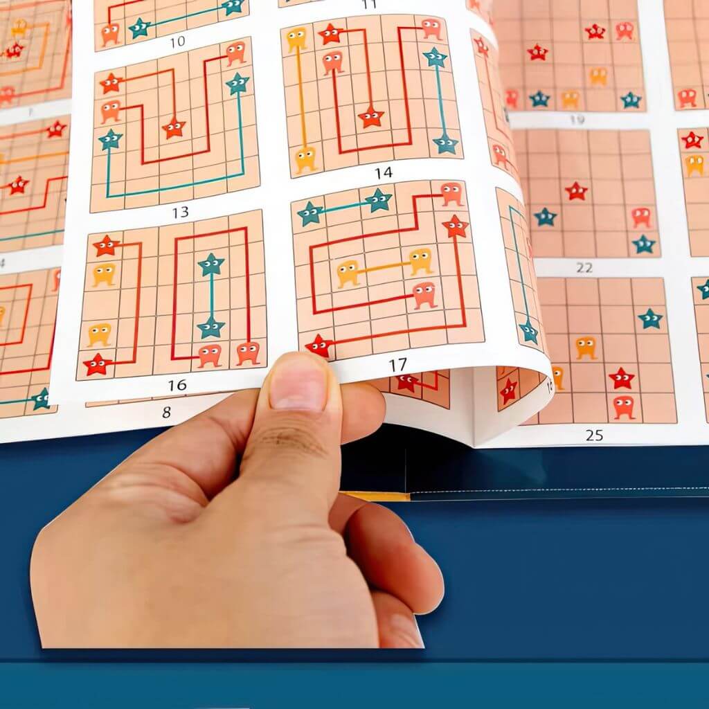 Link up magnetic puzzle game