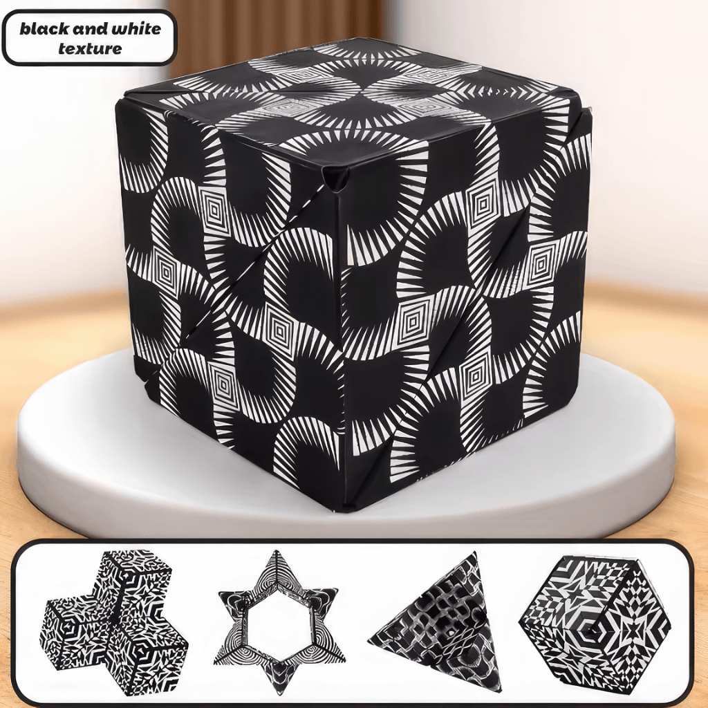Magic magnetic cube black and white