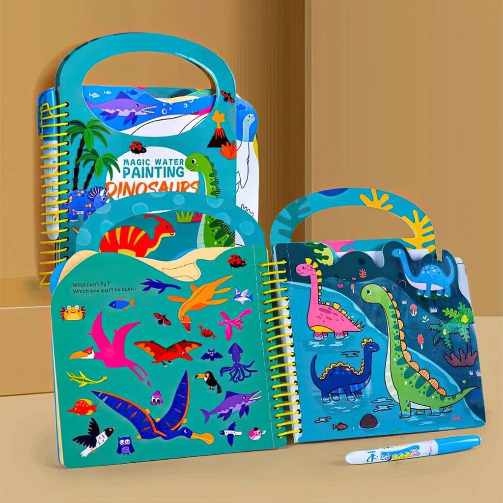 Magic water colouring book dinosaur