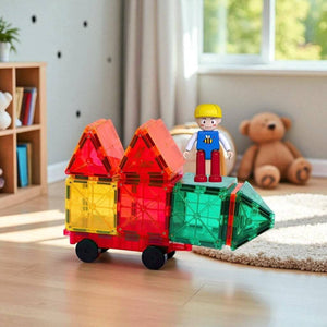 Magnetic figure on a magnetic tile car