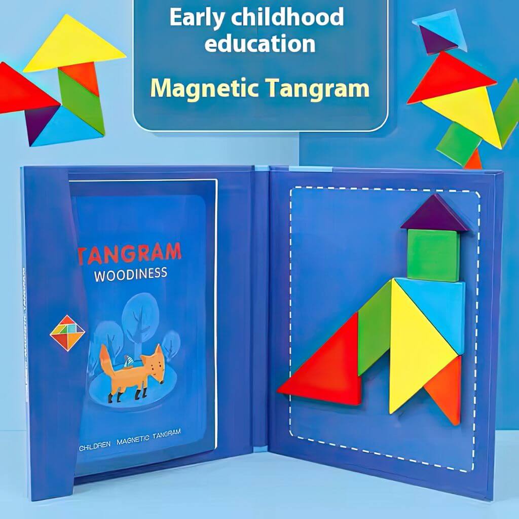 Tangram puzzle info graphic