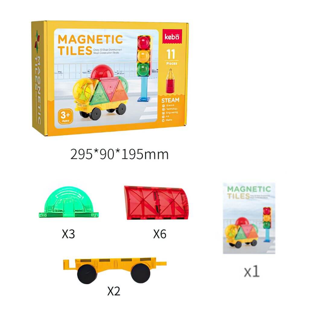 Magnetic tiles car set what is included