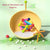 Magnetic toy for building with balls and rods on an orange plate and green background
