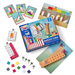 Mathlink cubes numberblocks eleven to twenty activity set box inspired by the TV show on white background