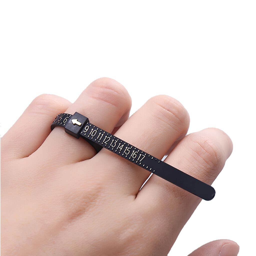 Ring sizer  rings on white background