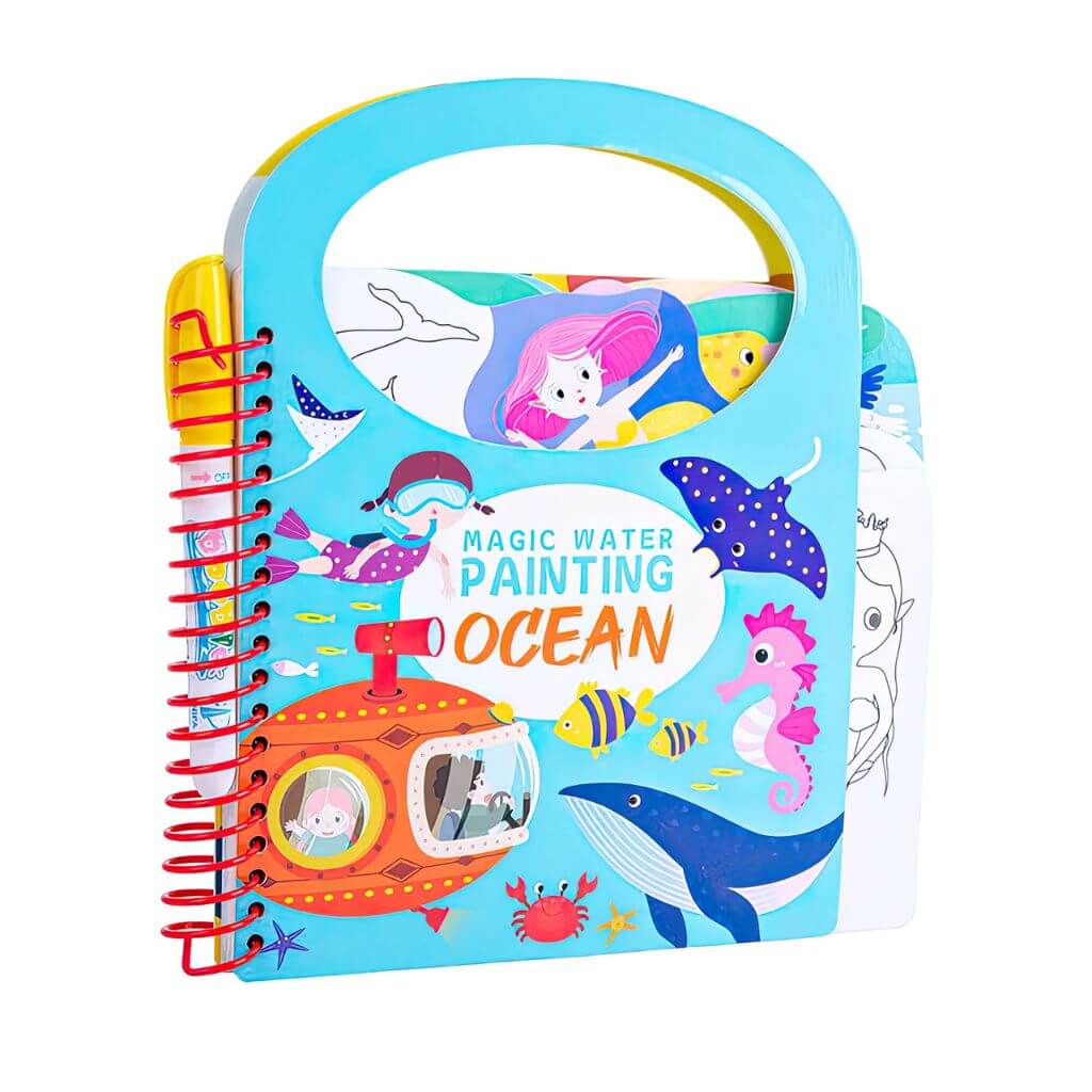 Mess-free coloring book ocean