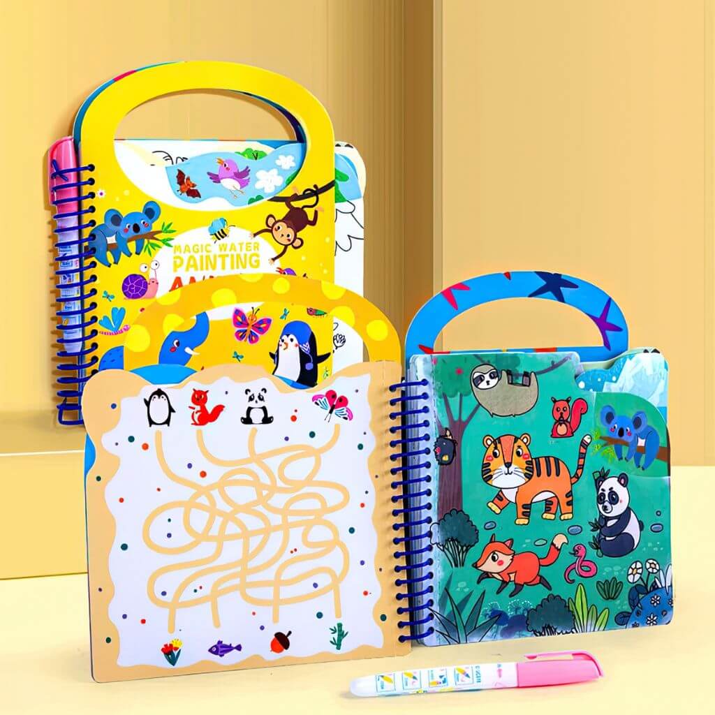 Mess-free colouring books animal