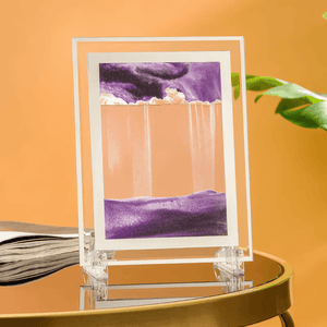 Moving sand art frame purple