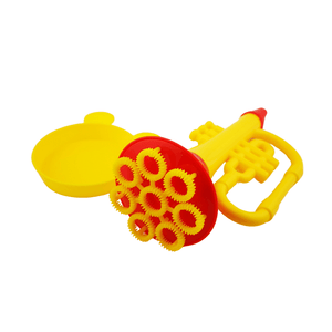 Multi bubble trumpet and tray on white background