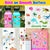 Photo collage with four pictures with reusable stickers