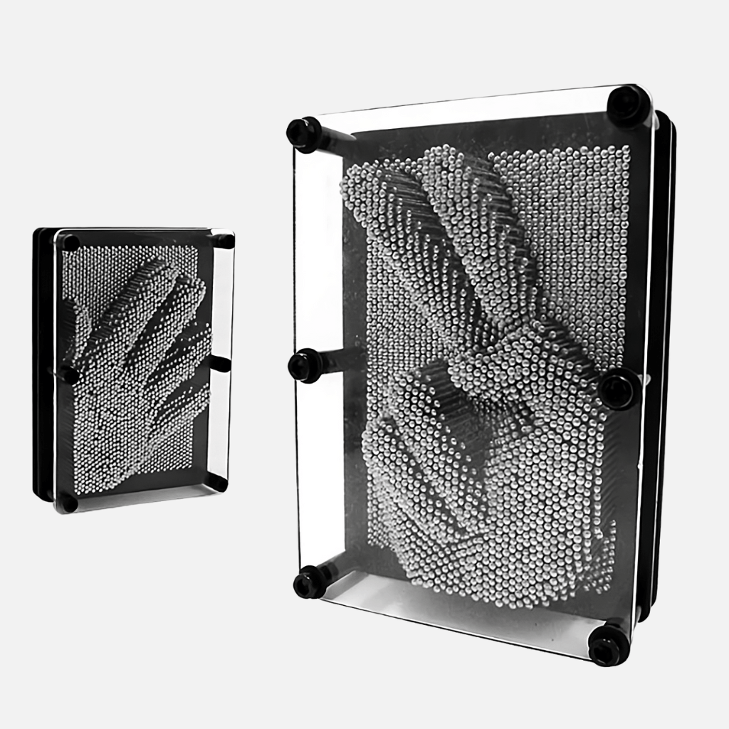 Pin art sensory toy and box