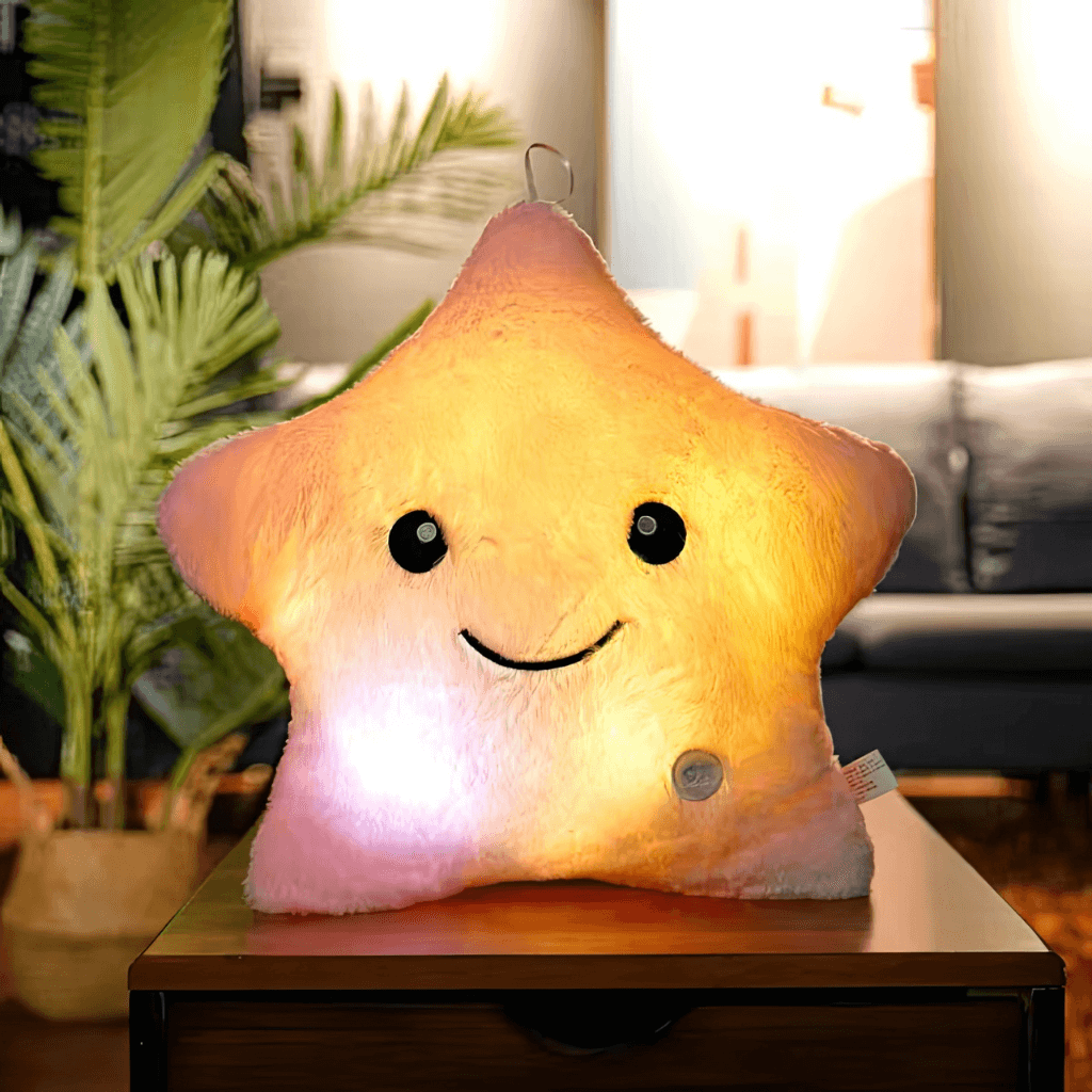 Pink glowing pillow