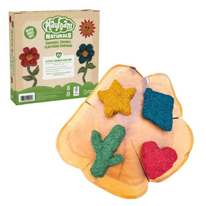Playfoam® Naturals 4-Pack by Educational Insights box and foam shapes on a stump