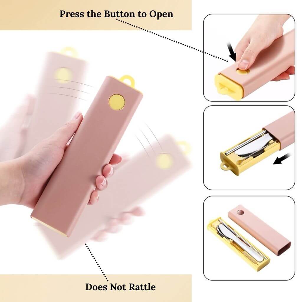 Portable cutlery set info graphic