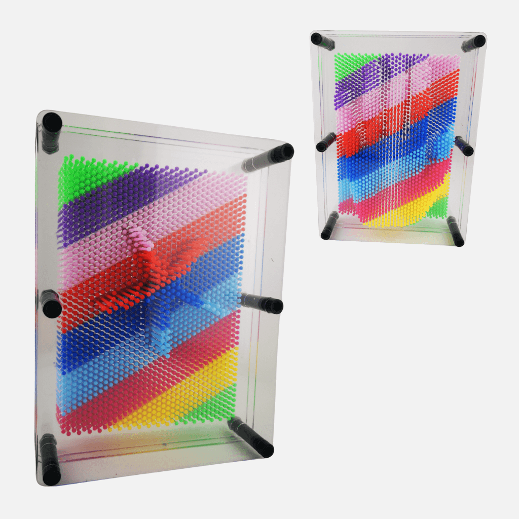 Rainbow pin art