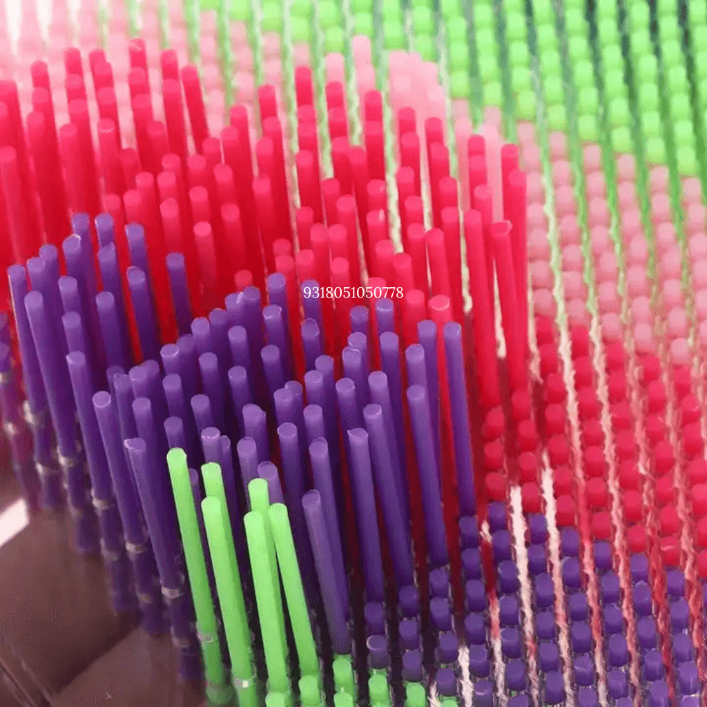 Rainbow pinart close up