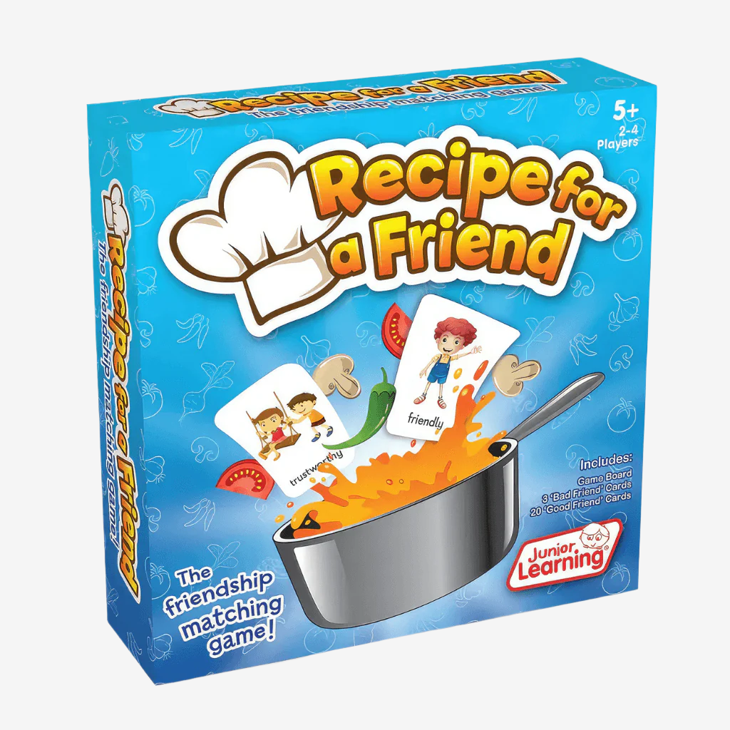 Recipe for a Friend board game by Junior Learning 856258003450 box on white background
