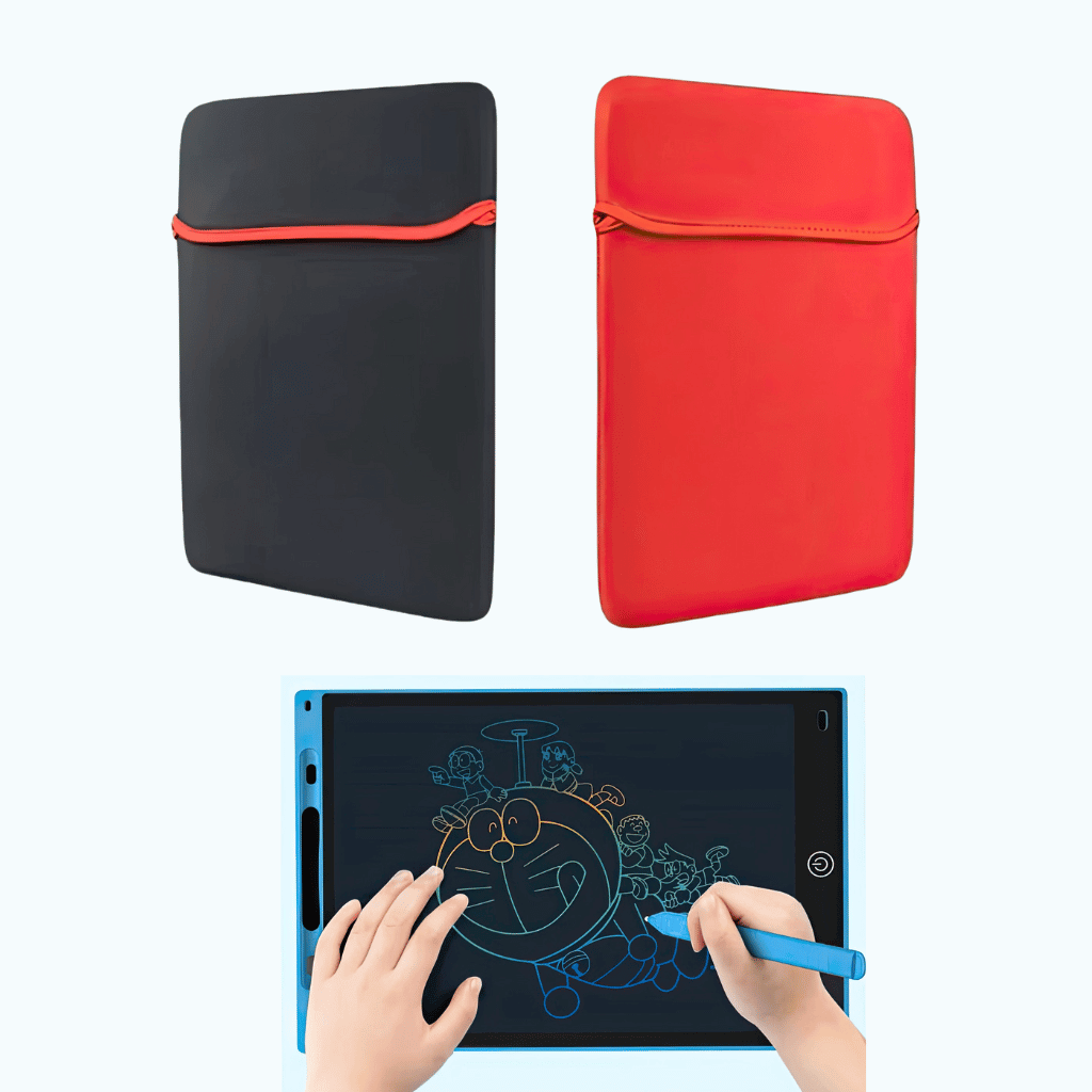 Red and black LCD tablet covers