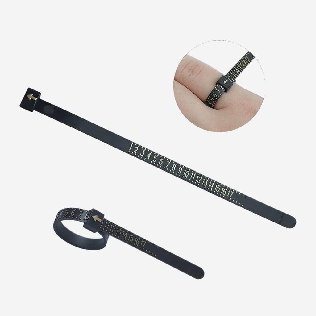 Ring sizer  rings on white background