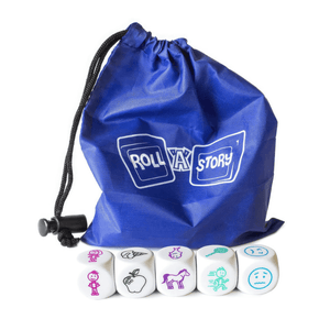 Roll a Story game by Junior Learning JL144 storage bag and five dice