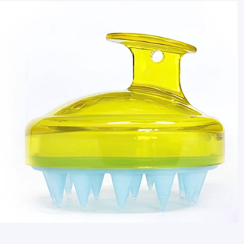 Scalp massager lime green