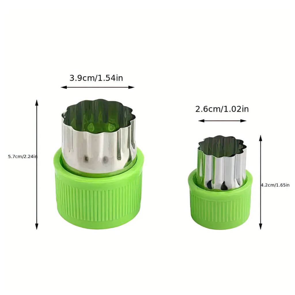 Shape food cutters with dimensions