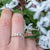 Adjustable ring with beads sterling silver on white background
