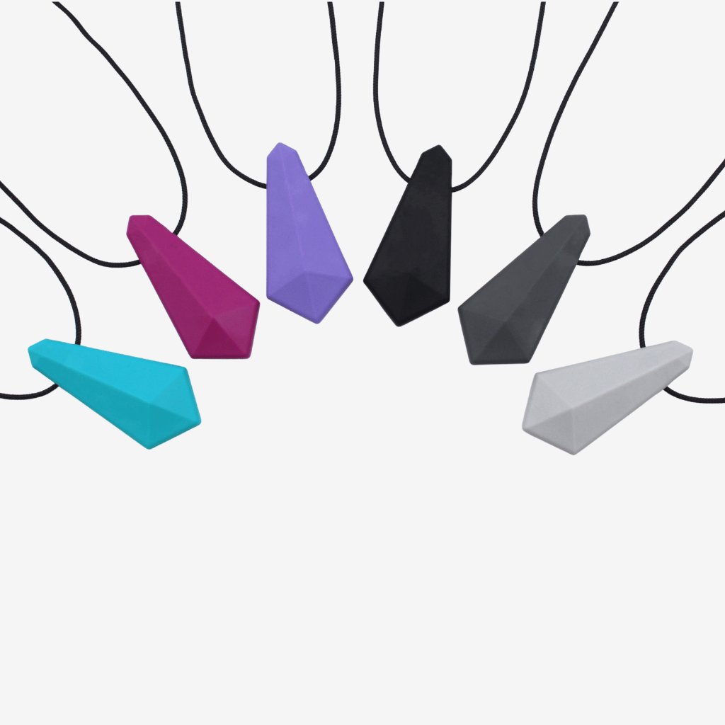 Six Ark chewel chewable pendant necklaces