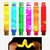 Six luminous pop tubes on white background