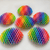 Six rainbow magic morphoid on grey background
