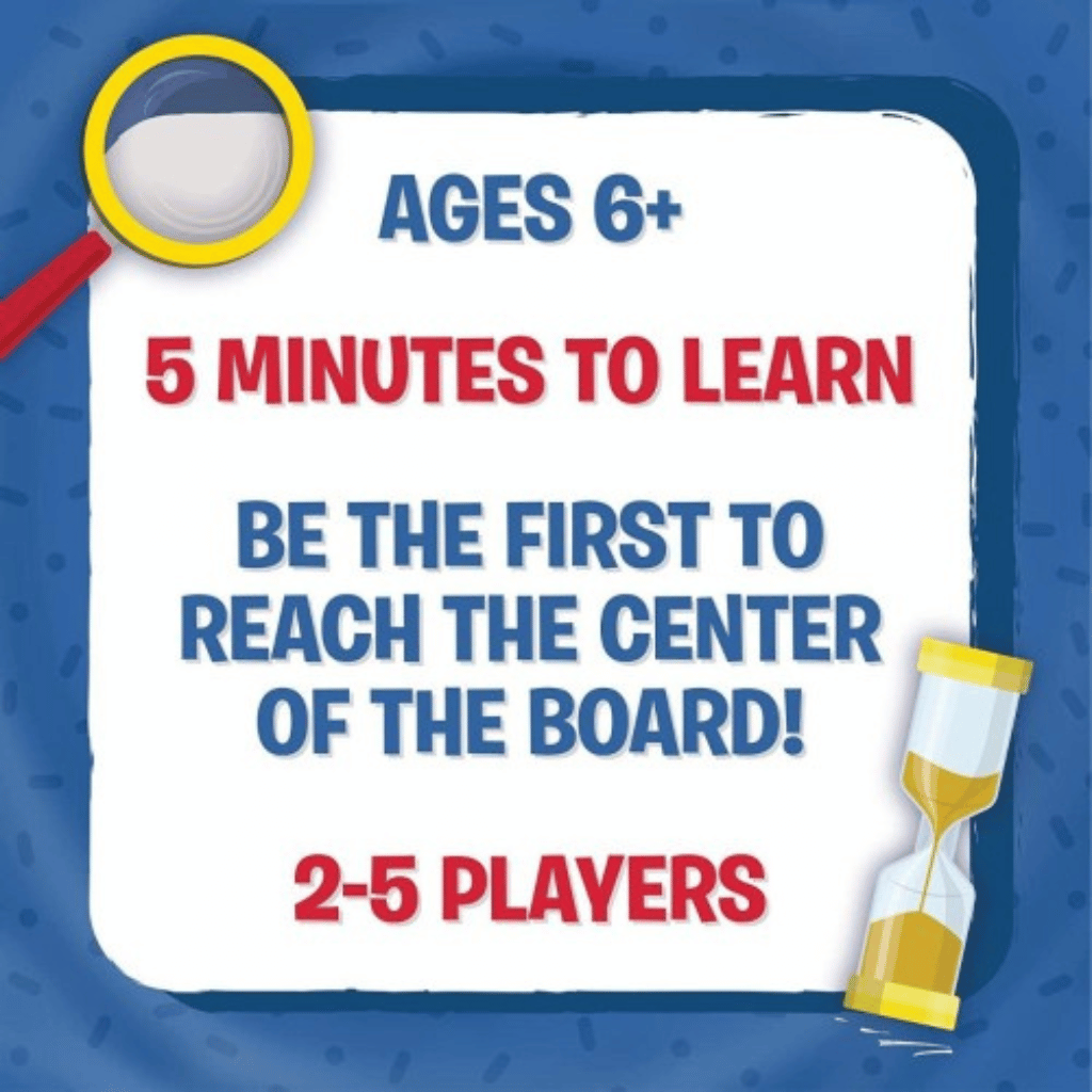 Skillmatics Found It Board Game Scavenger Hunt info graphic