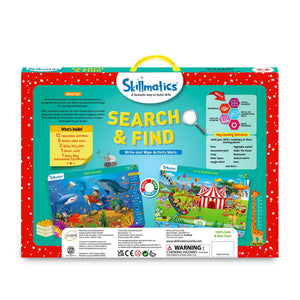  Skillmatics Search and Find Write & Wipe Activity Mats box back view