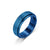 Sparkly stainless steel spinning ring for anxiety blue