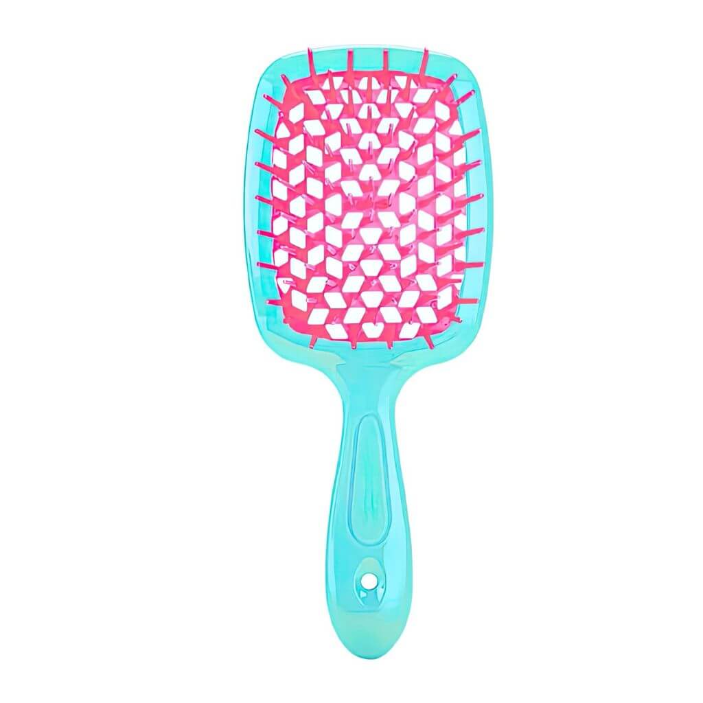 Paddle hair brush blue