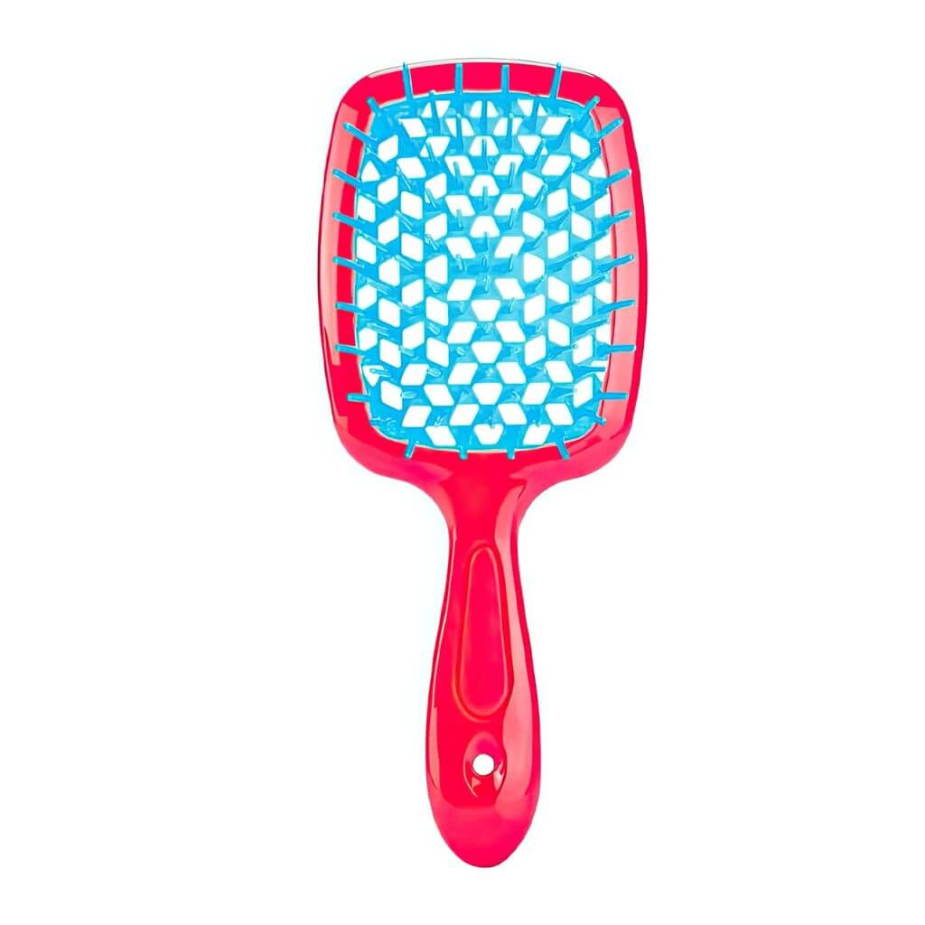 Straightening hair brush red