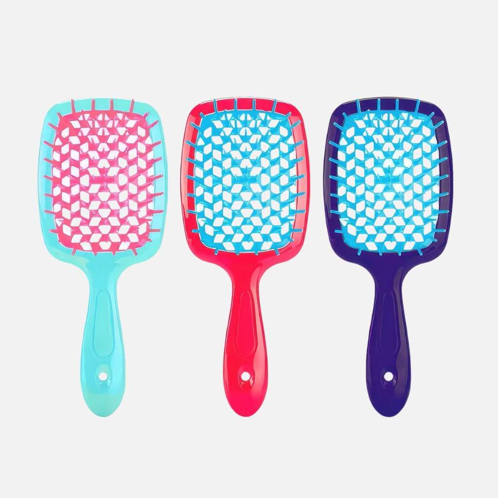 Straightening hair brushes